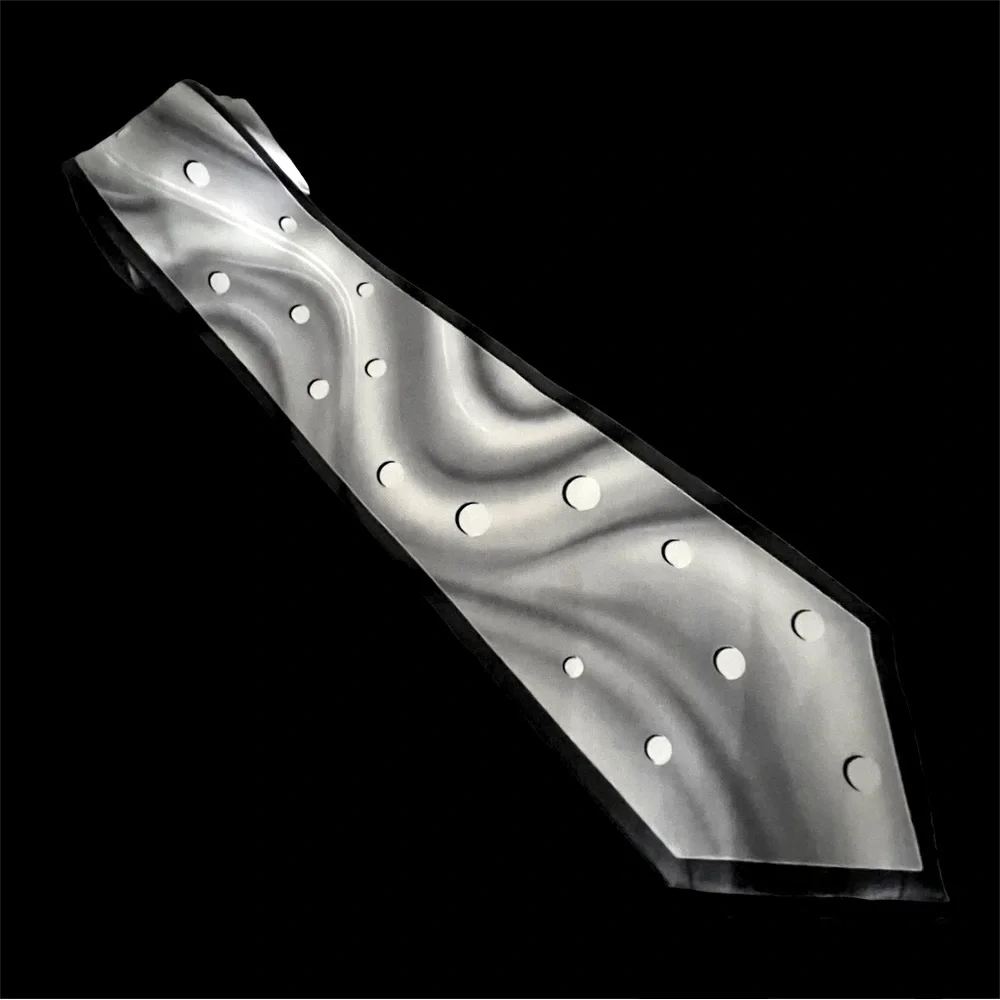 Liquid Silk Couture Pattern Carlo Palazzi Black Gray White Tie & Pocket Square
